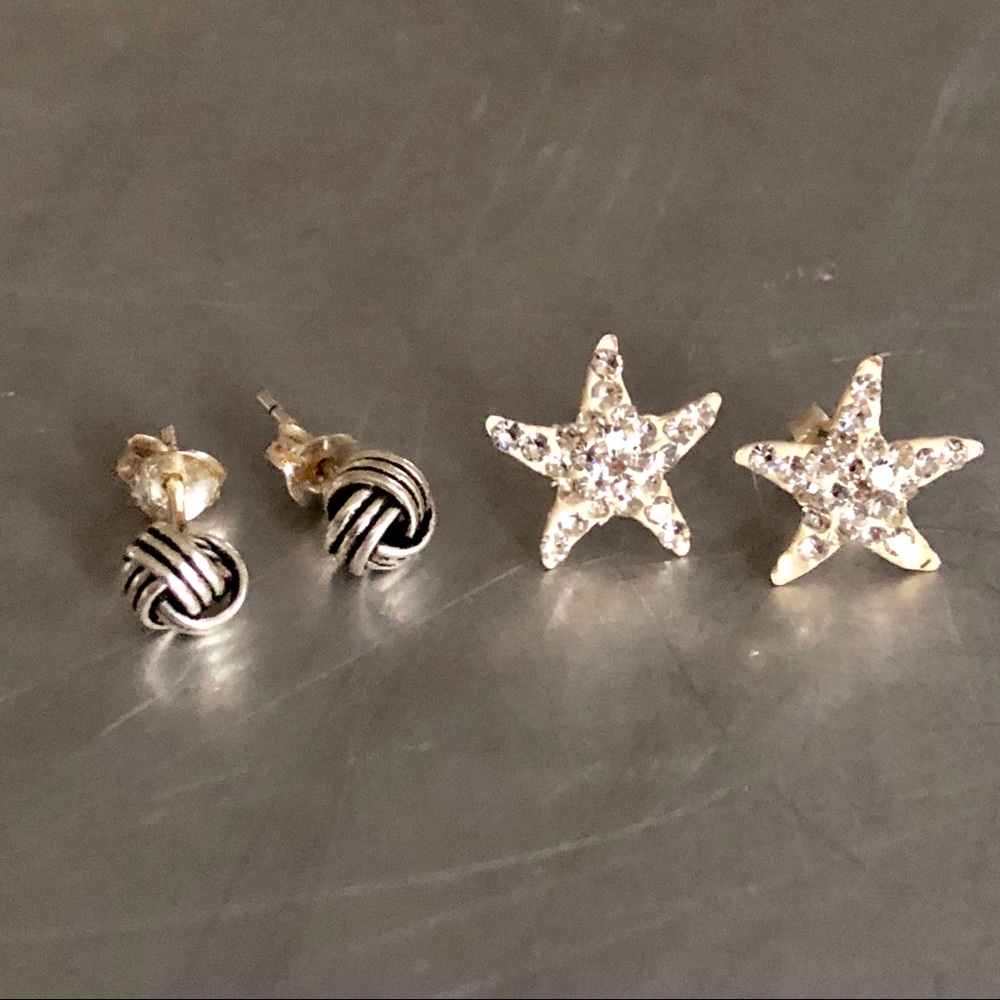 Silver Earrings Set